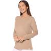 image:imageWomens Long Sleeve TShirt  UPF 50 Sun Protection  MoradaDark Taupe Heather