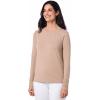 image:imageWomens Long Sleeve TShirt  UPF 50 Sun Protection  MoradaDark Taupe Heather
