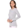 image:imageWomens Long Sleeve TShirt  UPF 50 Sun Protection  MoradaGrey Heather