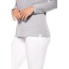 image:imageWomens Long Sleeve TShirt  UPF 50 Sun Protection  MoradaGrey Heather