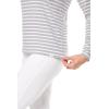 image:imageWomens Long Sleeve TShirt  UPF 50 Sun Protection  MoradaGreyWhite Stripe