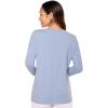 image:imageWomens Long Sleeve TShirt  UPF 50 Sun Protection  MoradaLight Blue Heather