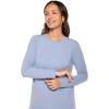 image:imageWomens Long Sleeve TShirt  UPF 50 Sun Protection  MoradaLight Blue Heather