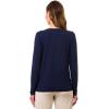 image:imageWomens Long Sleeve TShirt  UPF 50 Sun Protection  MoradaNavy