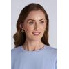 image:imageWomens Long Sleeve TShirt  UPF 50 Sun Protection  MoradaPeriwinkle