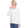 image:imageWomens Long Sleeve TShirt  UPF 50 Sun Protection  MoradaWhite