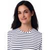 image:imageWomens Long Sleeve TShirt  UPF 50 Sun Protection  MoradaWhiteNavy Stripe