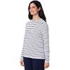image:imageWomens Long Sleeve TShirt  UPF 50 Sun Protection  MoradaWhiteNavy Stripe