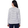 image:imageWomens Long Sleeve TShirt  UPF 50 Sun Protection  MoradaWhiteNavy Stripe