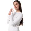image:imageWomens LongSleeve Henley TShirt  UPF 50 Sun Protection  HallandaleWhite