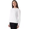 image:imageWomens LongSleeve Henley TShirt  UPF 50 Sun Protection  HallandaleWhite