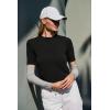 image:imageWomens Short Sleeve TShirt  UPF 50 Sun Protection  MoradaBlack