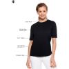 image:imageWomens Short Sleeve TShirt  UPF 50 Sun Protection  MoradaBlack