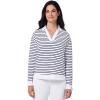 image:imageLong Sleeve Collared Polo Shirt  UPF 50 Sun Protection  Fontainebleau 20WhiteNavy
