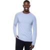 image:imageMens LongSleeve TShirt with Thumbholes  UPF 50 Sun Protection  LumaLeo in BlackLight Blue Heather