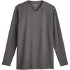 image:imageMens VNeck Long Sleeve TShirt  UPF 50 Sun Protection  MoradaCharcoal