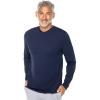 image:imageMens VNeck Long Sleeve TShirt  UPF 50 Sun Protection  MoradaNavy