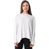 image:imageWomens Drape Long Sleeve TShirt  UPF 50 Sun Protection  West PalmWhite