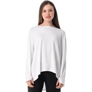image:imageWomens Drape Long Sleeve TShirt  UPF 50 Sun Protection  West PalmWhite