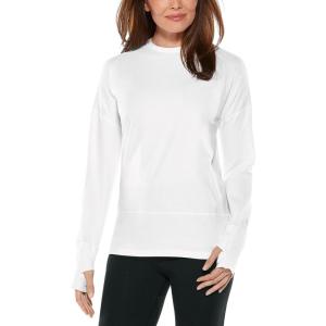 image:imageWomens Relaxed Long Sleeve TShirt  UPF 50 Sun Protection  LumaLeoWhite