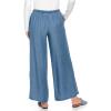 image:imageWomens Chambray Wide Leg Pants  UPF 50 Sun Protection  EnclaveLight Indigo