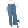 image:imageWomens Chambray Wide Leg Pants  UPF 50 Sun Protection  EnclaveLight Indigo