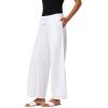 image:imageWomens Chambray Wide Leg Pants  UPF 50 Sun Protection  EnclaveWhite Chambray