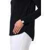 image:imageWomens Side Split Long Sleeve Shirt  UPF 50 Sun Protection  HeydayBlack