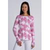 image:imageWomens Side Split Long Sleeve Shirt  UPF 50 Sun Protection  HeydayFuchsia Bouquet