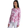 image:imageWomens Side Split Long Sleeve Shirt  UPF 50 Sun Protection  HeydayFuchsia Bouquet