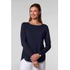 image:imageWomens Side Split Long Sleeve Shirt  UPF 50 Sun Protection  HeydayNavy