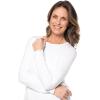 image:imageWomens Side Split Long Sleeve Shirt  UPF 50 Sun Protection  HeydayWhite