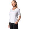 image:imageWomens VNeck Short Sleeve TShirt  UPF 50 Sun Protection  MoradaWhite