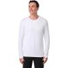image:imageMens Henley Neck Long Sleeve TShirt  UPF 50 Sun Protection  HallandaleWhite