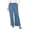 image:imageWomens Chambray Wide Leg Pants  UPF 50 Sun Protection  EnclaveLight Indigo
