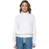 image:imageWomens Long Sleeve Turtle Neck Pullover  UPF 50 Sun Protection  Bay HarborWhite