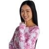 image:imageWomens Side Split Long Sleeve Shirt  UPF 50 Sun Protection  HeydayFuchsia Bouquet