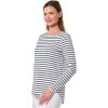 image:imageWomens Side Split Long Sleeve Shirt  UPF 50 Sun Protection  HeydayWhiteNavy