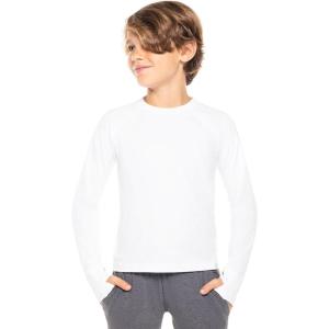 image:imageKids Long Sleeve TShirt  UPF 50 Sun Protection  LumaLeoWhite