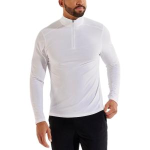 image:imageMens QuarterZip  UPF 50 Sun Protection  Sonora in White