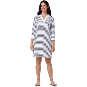 image:imageTunic Dress with Collar  UPF 50 Sun Protection  FontainebleauWhiteNavy