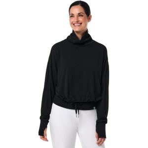 image:imageWomens Long Sleeve Turtle Neck Pullover  UPF 50 Sun Protection  Bay HarborBlack