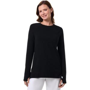 image:imageWomens LongSleeve TShirt with Thumbholes  UPF 50 Sun Protection  DaniaBlack