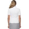 image:imageWomens Short Sleeve Golf Top with Mock Neck  UPF 50 Sun Protection  AlbatrossWhite Diamond Jacquard