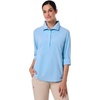 image:imageCoolibar Womens Funnel Neck Long Sleeve Top  UPF 50 Sun Protection  CatonaBlue