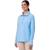 image:imageCoolibar Womens Funnel Neck Long Sleeve Top  UPF 50 Sun Protection  CatonaBlue