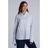 image:imageCoolibar Womens Funnel Neck Long Sleeve Top  UPF 50 Sun Protection  CatonaWhitePeriwinkle Stripe