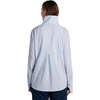 image:imageCoolibar Womens Funnel Neck Long Sleeve Top  UPF 50 Sun Protection  CatonaWhitePeriwinkle Stripe