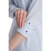 image:imageCoolibar Womens Funnel Neck Long Sleeve Top  UPF 50 Sun Protection  CatonaWhitePeriwinkle Stripe