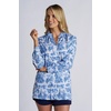 image:imageWomens Long Sleeve Beach Shirt  UPF 50 Sun Protection  IztapaPeriwinkle Isla Bonita